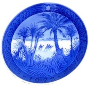 1972 Royal Copenhagen Plate "Osterland In The Desert" Biblical Scene- Ka…
